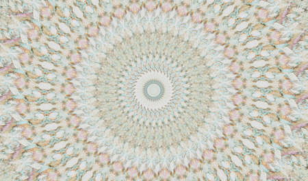 Abstract Colorful Painted Kaleidoscopic Graphic Background. Futuristic Psychedelic Hypnotic Backdrop Pattern With Texture. Folk Ethnic Floral Ornamental Mandala. Vintage Decorative Geometric Mosaicの写真素材