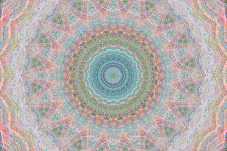 Abstract Colorful Painted Kaleidoscopic Graphic Background. Futuristic Psychedelic Hypnotic Backdrop...