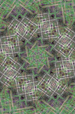 Abstract Colorful Painted Kaleidoscopic Graphic Background. Futuristic Psychedelic Hypnotic Backdrop...