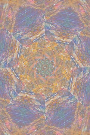 Abstract Colorful Painted Kaleidoscopic Graphic Background. Futuristic Psychedelic Hypnotic Backdrop...