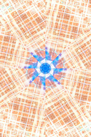 Abstract Colorful Painted Kaleidoscopic Graphic Background. Futuristic Psychedelic Hypnotic Backdrop...