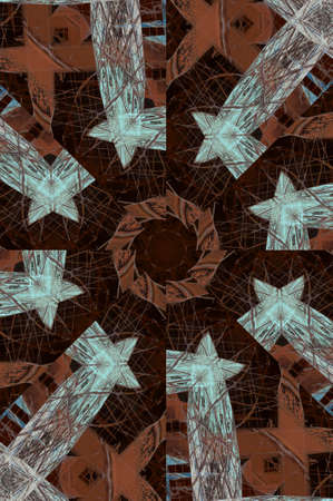 Abstract Colorful Painted Kaleidoscopic Graphic Background. Futuristic Psychedelic Hypnotic Backdrop...