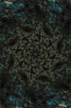 Abstract Colorful Painted Kaleidoscopic Graphic Background. Futuristic Psychedelic Hypnotic Backdrop...