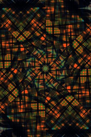 Abstract Colorful Painted Kaleidoscopic Graphic Background. Futuristic Psychedelic Hypnotic Backdrop...