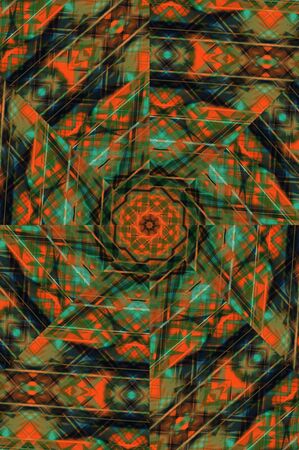 Abstract Colorful Painted Kaleidoscopic Graphic Background. Futuristic Psychedelic Hypnotic Backdrop...