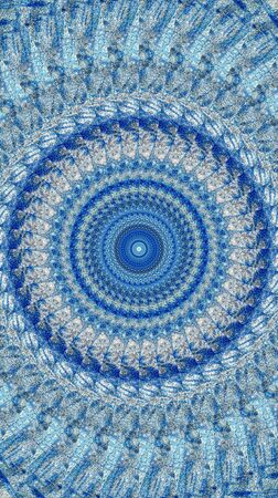 Abstract Colorful Painted Kaleidoscopic Graphic Background. Futuristic Psychedelic Hypnotic Backdrop Pattern With Texture. Folk Ethnic Floral Ornamental Mandala. Vintage Decorative Geometric Mosaicの写真素材