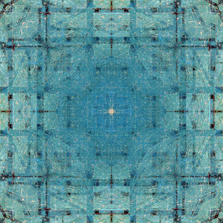 Old Color Grunge Painted Plaster Stucco Wall Vintage Weathered Frame With Abstract Antique Cracked Scratched Texture And Retro Pattern. Empty Space For Image Or Text. Squareの写真素材