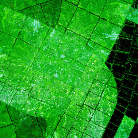 Old Color Grunge Painted Plaster Stucco Wall Vintage Weathered Frame With Abstract Antique Cracked Scratched Texture And Retro Pattern. Empty Space For Image Or Text. Squareの写真素材