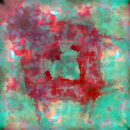Old Color Grunge Painted Plaster Stucco Wall Vintage Weathered Frame With Abstract Antique Cracked Scratched Texture And Retro Pattern. Empty Space For Image Or Text. Squareの写真素材
