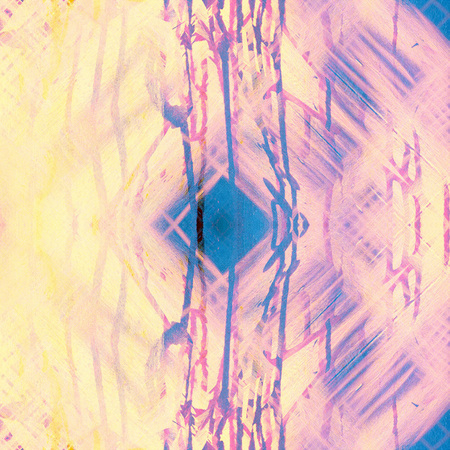 Old Color Grunge Painted Plaster Stucco Wall Vintage Weathered Frame With Abstract Antique Cracked Scratched Texture And Retro Pattern. Empty Space For Image Or Text. Squareの写真素材