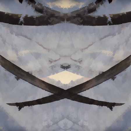 Handmade grunge abstract texture. Modern futuristic painted wall for backdrop or wallpaper with copy space. Close up imageの写真素材