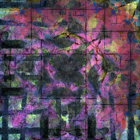 Grunge old painted exterior or interior wall. Modern futuristic painted wall for backdrop or wallpaper with copy space. Close up imageの写真素材