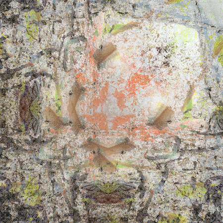 Grunge old painted exterior or interior wall. Modern futuristic painted wall for backdrop or wallpaper with copy space. Close up imageの写真素材