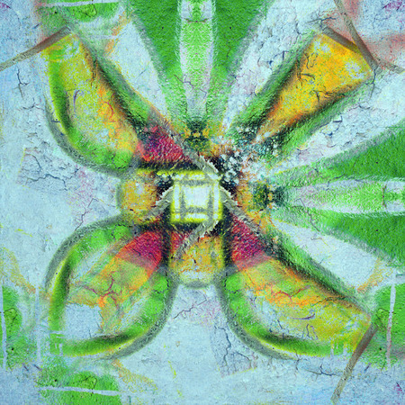 Grunge old painted exterior or interior wall. Modern futuristic painted wall for backdrop or wallpaper with copy space. Close up imageの写真素材