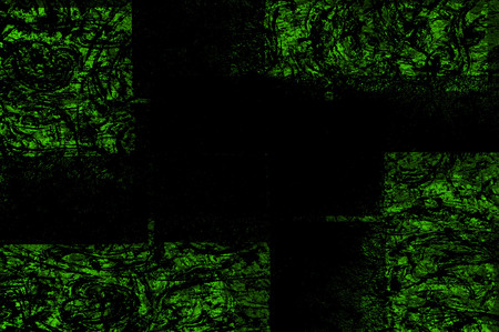 Green Black White Aged Grunge Wall Background. Old Weathered Peeled Painted Plaster Backdrop. Abstract Antique Cracked Stain Texture Background. Damaged Retro Stucco Scratched Patternの写真素材