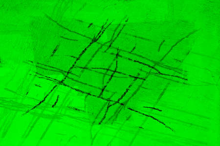 Green Black White Aged Grunge Wall Background. Old Weathered Peeled Painted Plaster Backdrop. Abstract Antique Cracked Stain Texture Background. Damaged Retro Stucco Scratched Patternの写真素材