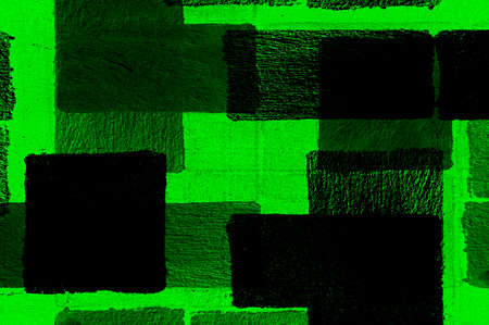 Green Black White Aged Grunge Wall Background. Old Weathered Peeled Painted Plaster Backdrop. Abstract Antique Cracked Stain Texture Background. Damaged Retro Stucco Scratched Patternの写真素材