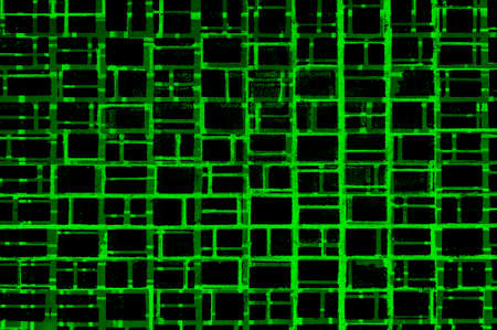 Green Black White Aged Grunge Wall Background. Old Weathered Peeled Painted Plaster Backdrop. Abstract Antique Cracked Stain Texture Background. Damaged Retro Stucco Scratched Patternの写真素材