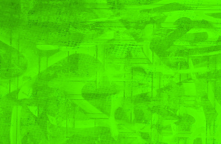 Green Black White Aged Grunge Wall Background. Old Weathered Peeled Painted Plaster Backdrop. Abstract Antique Cracked Stain Texture Background. Damaged Retro Stucco Scratched Patternの写真素材