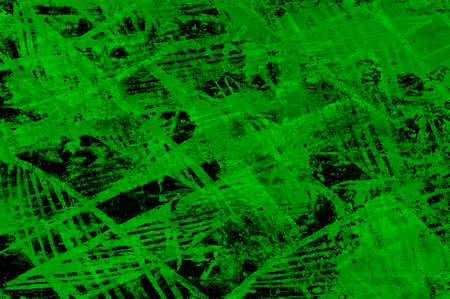 Green Black White Aged Grunge Wall Background. Old Weathered Peeled Painted Plaster Backdrop. Abstract Antique Cracked Stain Texture Background. Damaged Retro Stucco Scratched Patternの写真素材