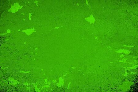 Green Black White Aged Grunge Wall Background. Old Weathered Peeled Painted Plaster Backdrop. Abstract Antique Cracked Stain Texture Background. Damaged Retro Stucco Scratched Patternの写真素材