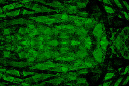 Green Black White Aged Grunge Wall Background. Old Weathered Peeled Painted Plaster Backdrop. Abstract Antique Cracked Stain Texture Background. Damaged Retro Stucco Scratched Patternの写真素材