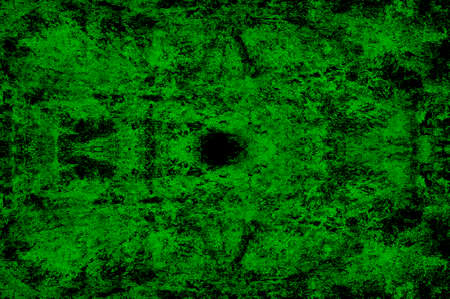 Green Black White Aged Grunge Wall Background. Old Weathered Peeled Painted Plaster Backdrop. Abstract Antique Cracked Stain Texture Background. Damaged Retro Stucco Scratched Patternの写真素材