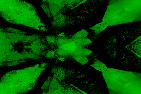 Green Black White Aged Grunge Wall Background. Old Weathered Peeled Painted Plaster Backdrop....