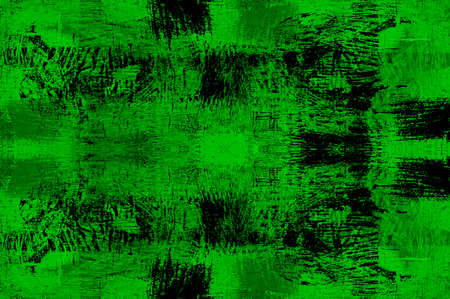 Green Black White Aged Grunge Wall Background. Old Weathered Peeled Painted Plaster Backdrop. Abstract Antique Cracked Stain Texture Background. Damaged Retro Stucco Scratched Patternの写真素材