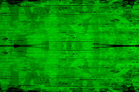 Green Black White Aged Grunge Wall Background. Old Weathered Peeled Painted Plaster Backdrop. Abstract Antique Cracked Stain Texture Background. Damaged Retro Stucco Scratched Patternの写真素材