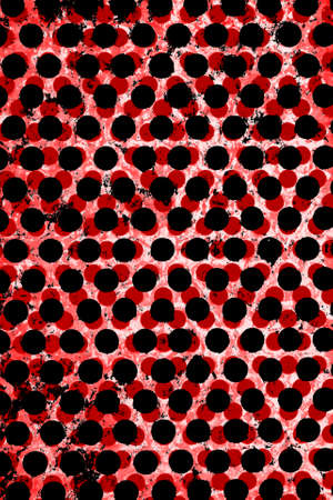 Red Black White Aged Grunge Wall Background. Old Weathered Peeled Painted Plaster Backdrop. Reddish Abstract Antique Cracked Stain Texture Background. Damaged Retro Stucco Scratched Patternの写真素材