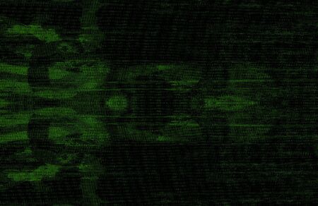 Green Black White Aged Grunge Wall Background. Old Weathered Peeled Painted Plaster Backdrop. Abstract Antique Cracked Stain Texture Background. Damaged Retro Stucco Scratched Patternの写真素材