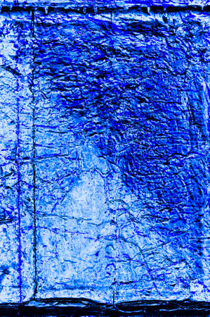 Blue Black White Aged Grunge Wall Background. Navy Old Weathered Peeled Painted Plaster Backdrop. Abstract Antique Cracked Stain Texture Background. Damaged Retro Stucco Scratched Patternの写真素材