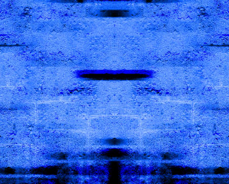 Blue Black White Aged Grunge Wall Background. Navy Old Weathered Peeled Painted Plaster Backdrop....
