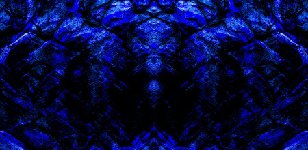 Blue Black White Aged Grunge Wall Background. Navy Old Weathered Peeled Painted Plaster Backdrop....
