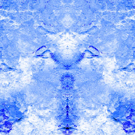 Blue Black White Aged Grunge Wall Background. Navy Old Weathered Peeled Painted Plaster Backdrop. Abstract Antique Cracked Stain Texture Background. Damaged Retro Stucco Scratched Patternの写真素材