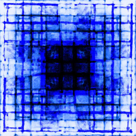 Blue Black White Aged Grunge Wall Background. Navy Old Weathered Peeled Painted Plaster Backdrop. Abstract Antique Cracked Stain Texture Background. Damaged Retro Stucco Scratched Patternの写真素材