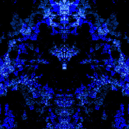 Blue Black White Aged Grunge Wall Background. Navy Old Weathered Peeled Painted Plaster Backdrop. Abstract Antique Cracked Stain Texture Background. Damaged Retro Stucco Scratched Patternの写真素材