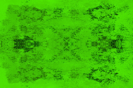 Green Black White Aged Grunge Wall Background. Old Weathered Peeled Painted Plaster Backdrop. Abstract Antique Cracked Stain Texture Background. Damaged Retro Stucco Scratched Patternの写真素材