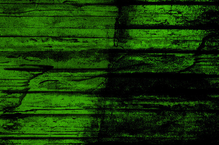 Green Black White Aged Grunge Wall Background. Old Weathered Peeled Painted Plaster Backdrop. Abstract Antique Cracked Stain Texture Background. Damaged Retro Stucco Scratched Patternの写真素材