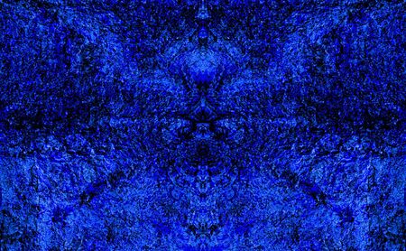 Blue Black White Aged Grunge Wall Background. Navy Old Weathered Peeled Painted Plaster Backdrop....