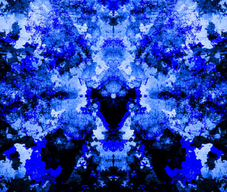 Blue Black White Aged Grunge Wall Background. Navy Old Weathered Peeled Painted Plaster Backdrop....