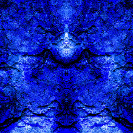 Blue Black White Aged Grunge Wall Background. Navy Old Weathered Peeled Painted Plaster Backdrop. Abstract Antique Cracked Stain Texture Background. Damaged Retro Stucco Scratched Patternの写真素材