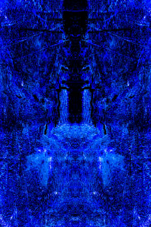 Blue Black White Aged Grunge Wall Background. Navy Old Weathered Peeled Painted Plaster Backdrop. Abstract Antique Cracked Stain Texture Background. Damaged Retro Stucco Scratched Patternの写真素材