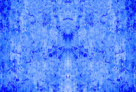 Blue Black White Aged Grunge Wall Background. Navy Old Weathered Peeled Painted Plaster Backdrop. Abstract Antique Cracked Stain Texture Background. Damaged Retro Stucco Scratched Patternの写真素材