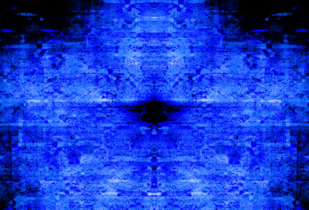 Blue Black White Aged Grunge Wall Background. Navy Old Weathered Peeled Painted Plaster Backdrop. Abstract Antique Cracked Stain Texture Background. Damaged Retro Stucco Scratched Patternの写真素材