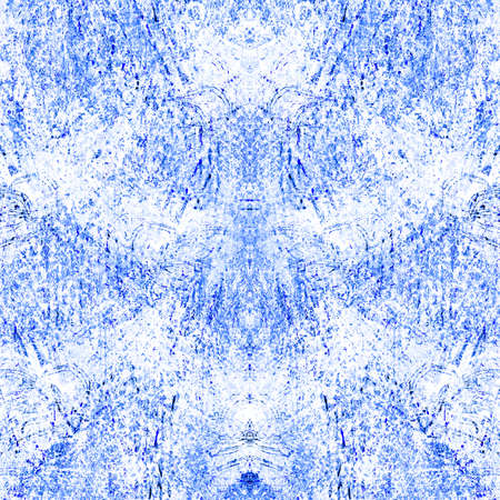 Blue Black White Aged Grunge Wall Background. Navy Old Weathered Peeled Painted Plaster Backdrop....