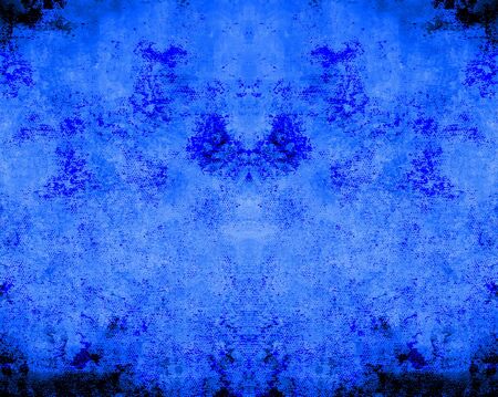 Blue Black White Aged Grunge Wall Background. Navy Old Weathered Peeled Painted Plaster Backdrop. Abstract Antique Cracked Stain Texture Background. Damaged Retro Stucco Scratched Patternの写真素材