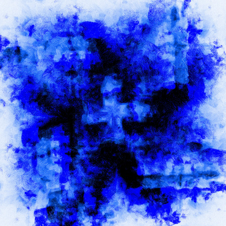 Blue Black White Aged Grunge Wall Background. Navy Old Weathered Peeled Painted Plaster Backdrop. Abstract Antique Cracked Stain Texture Background. Damaged Retro Stucco Scratched Patternの写真素材