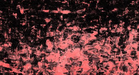 Red Black White Aged Grunge Wall Background. Old Weathered Peeled Painted Plaster Backdrop. Reddish Abstract Antique Cracked Stain Texture Background. Damaged Retro Stucco Scratched Patternの写真素材
